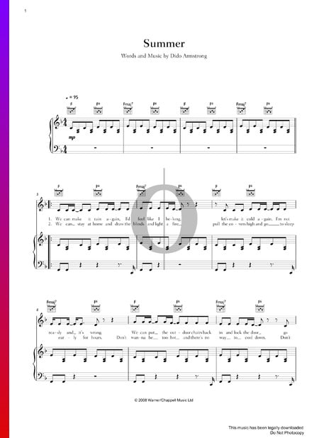 Summer Sheet Music