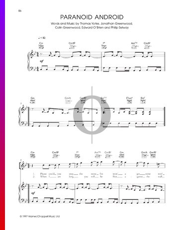 Paranoid Android Sheet Music