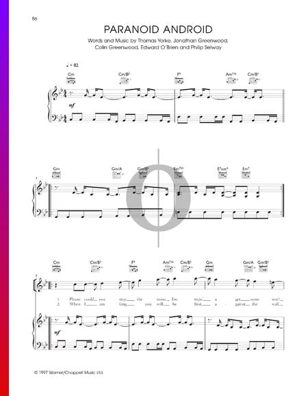 Paranoid Android Sheet Music