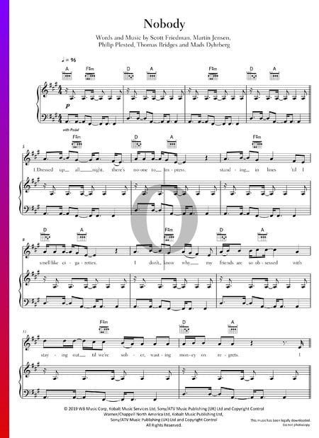 Nobody Sheet Music