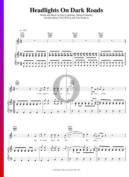 Headlights On Dark Roads Musik-Noten