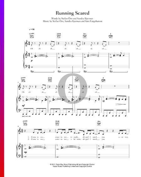 Running Scared Sheet Music