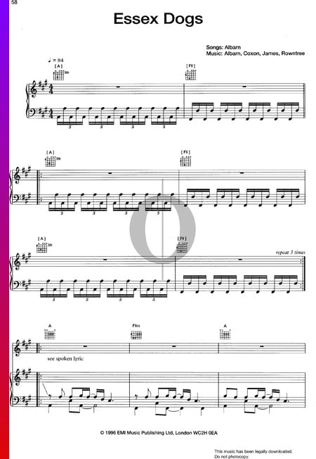 Essex Dogs Musik-Noten