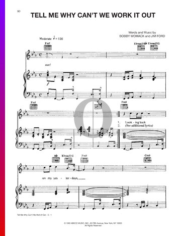 Tell Me Why Can't We Work It Out Sheet Music