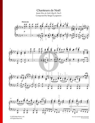Fêtes de Noël, Op. 41 No. 3: Chanteurs de Noël Spartito