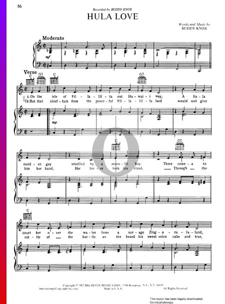 Hula Love Musik-Noten