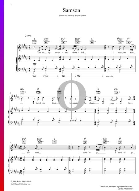Samson Sheet Music