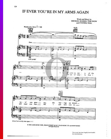 If Ever You're In My Arms Again Sheet Music