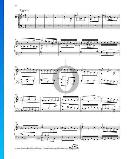 Fughetta in D Minor, BWV 899 Sheet Music