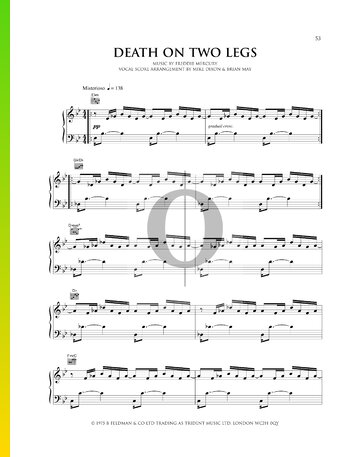 Death On Two Legs Sheet Music