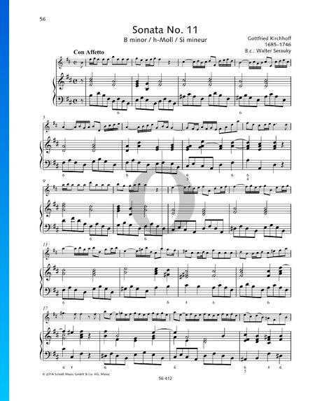Sonate Nr. 11 in h-Moll