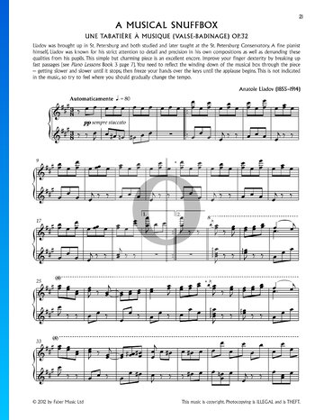 A Musical Snuffbox, Op. 32 Musik-Noten
