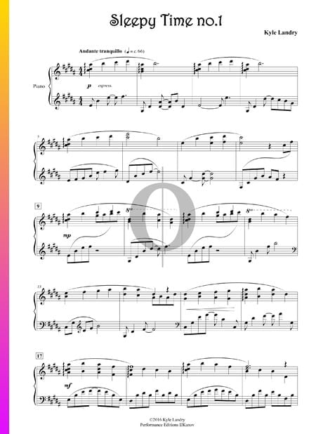 Sleepy Time no. 1 Sheet Music