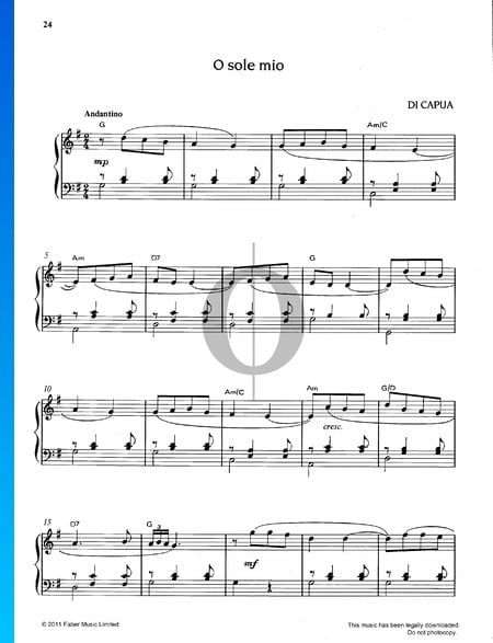 O sole mio Sheet Music