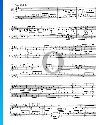 Fuga 18 en sol sostenido menor, BWV 863 Partitura