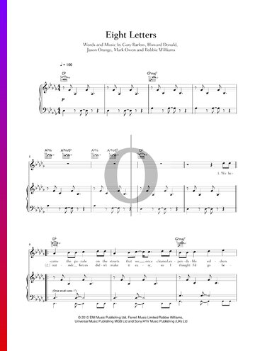 Eight Letters Sheet Music