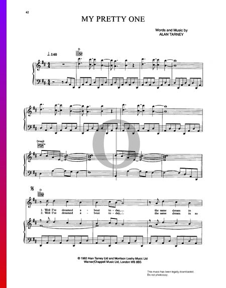 My Pretty One Musik-Noten