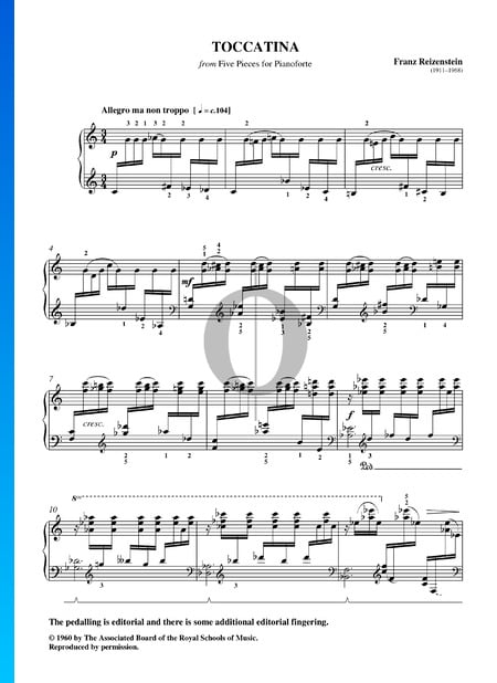 Toccatina (Five Pieces For Pianoforte) Sheet Music
