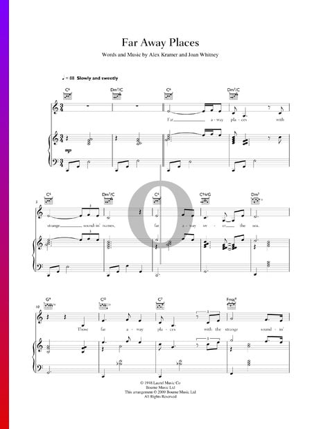 Far Away Places Sheet Music