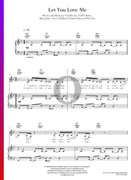 Let You Love Me Sheet Music