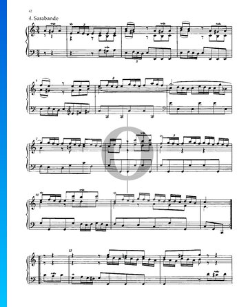Partita 3, BWV 827: 4. Sarabande Spartito