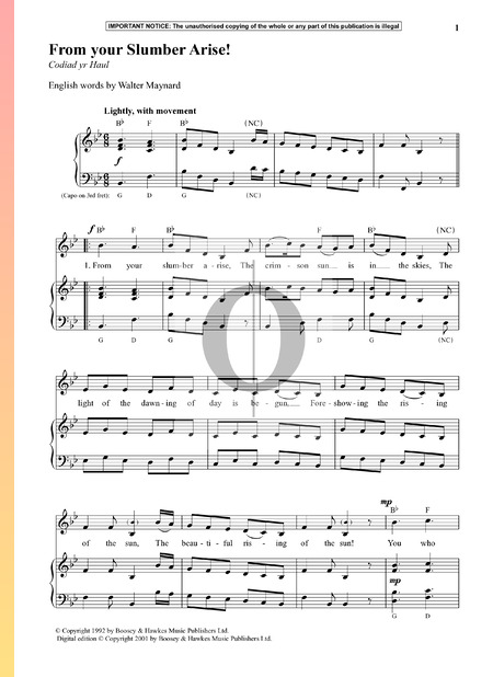 From Your Slumber Arise! Sheet Music