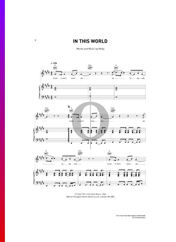 In This World Partitura