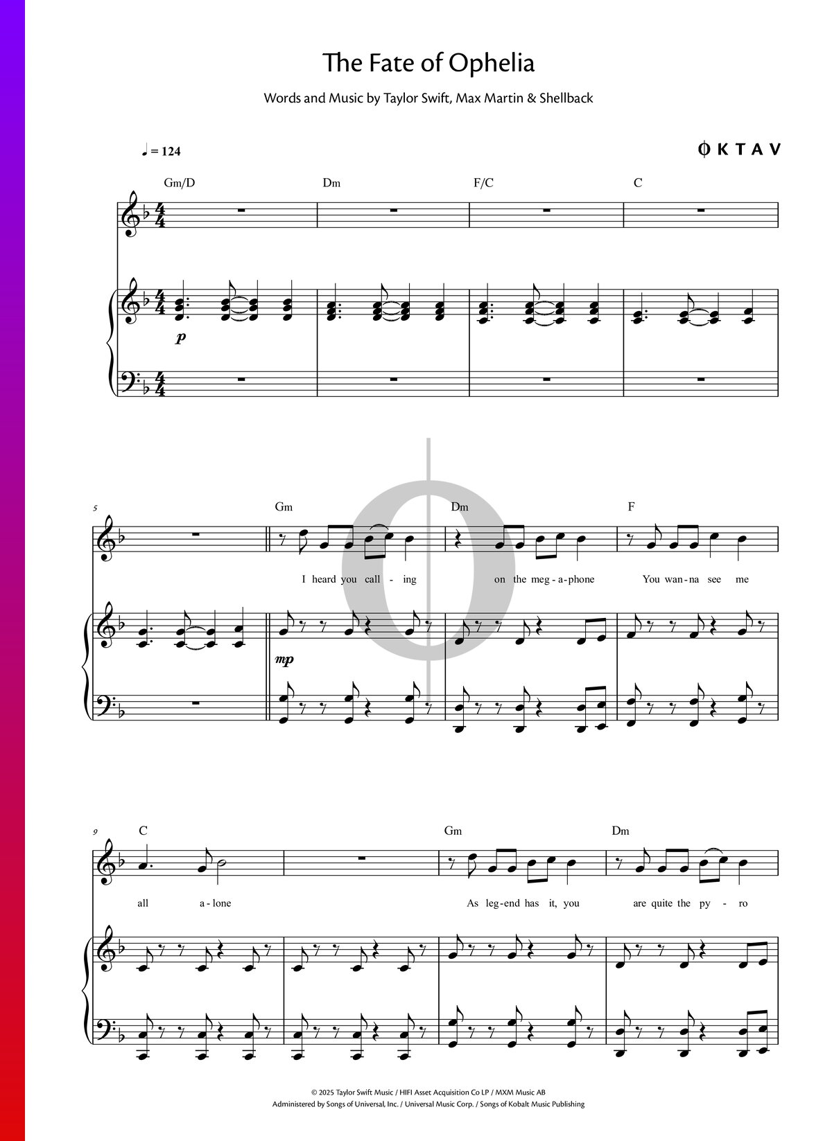 The Fate Of Ophelia Taylor Swift Piano Sheet Music OKTAV The Fate Of Ophelia Taylor Swift Piano Sheet Music OKTAV