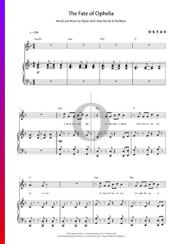 The Fate of Ophelia Sheet Music