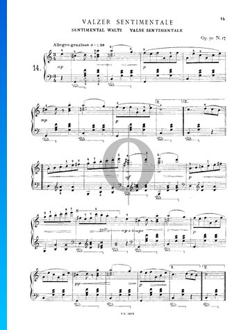 Valse Sentimentale, Op. 50 Nr. 17 Musik-Noten