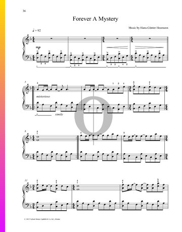 Forever A Mystery Partitura