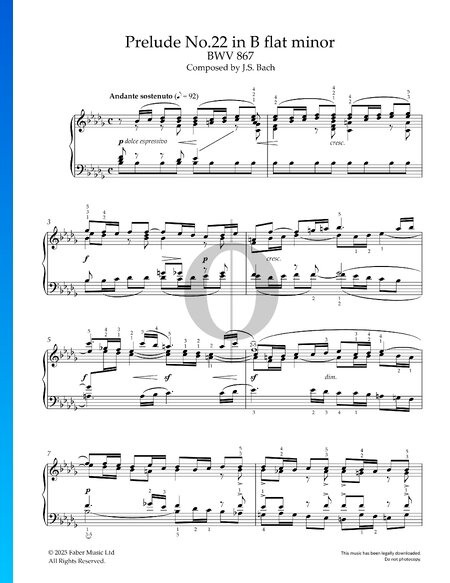 Praeludium 22 b-Moll, BWV 867