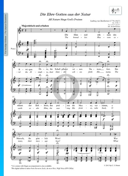 Die Ehre Gottes aus der Natur, Op. 48 No. 4