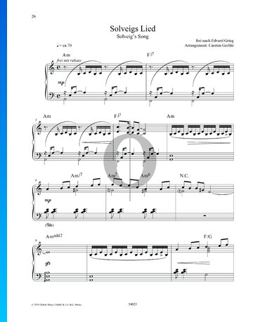 Solveig's Song (Crossover) Sheet Music