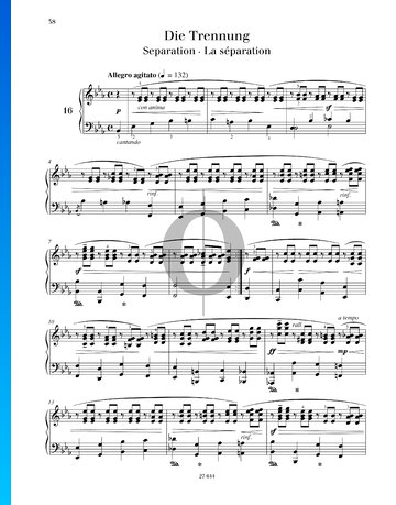 Separation, Op. 109 No. 16 Sheet Music