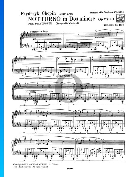 Nocturne No. 7 C-sharp Minor, Op. 27 No. 1