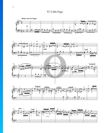 Partition Prélude, No. 2 Op. 135, Alla Fuga