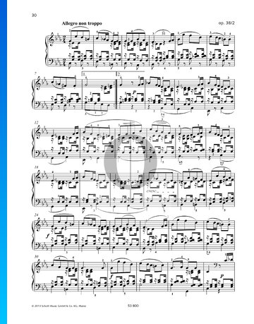 Partition Romances sans paroles, op. 38 n° 2 : Allegro non troppo en Do mineur