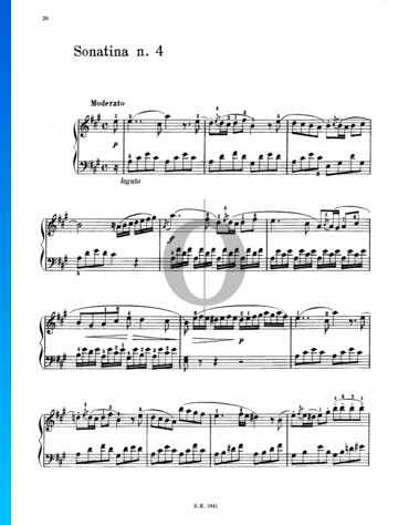 Sonatina in A Major, Op. 20 No.4 Partitura