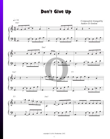 Don't Give Up Sheet Music