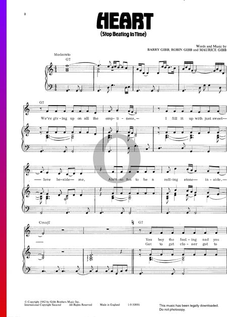 Heart (Stop Beating In Time) Musik-Noten