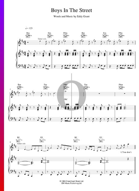 Boys In The Street Musik-Noten