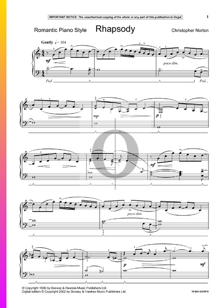 Rhapsody Sheet Music