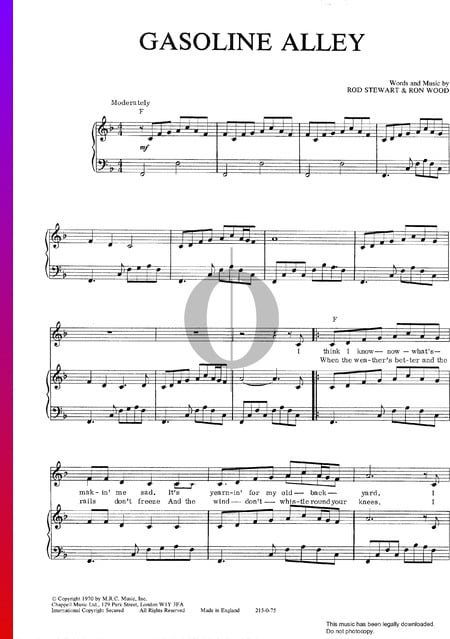 Gasoline Alley Sheet Music