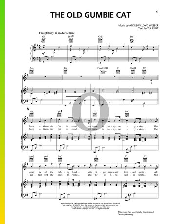 The Old Gumbie Cat Sheet Music