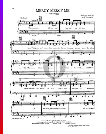 Mercy Mercy Me (The Ecology) Sheet Music