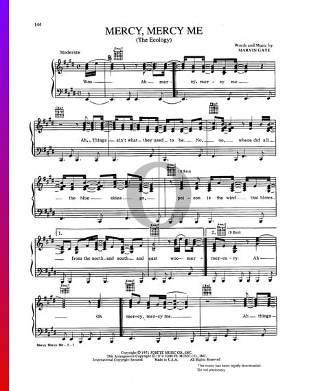 Mercy Mercy Me (The Ecology) Musik-Noten