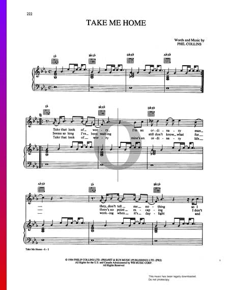 Take Me Home Musik-Noten