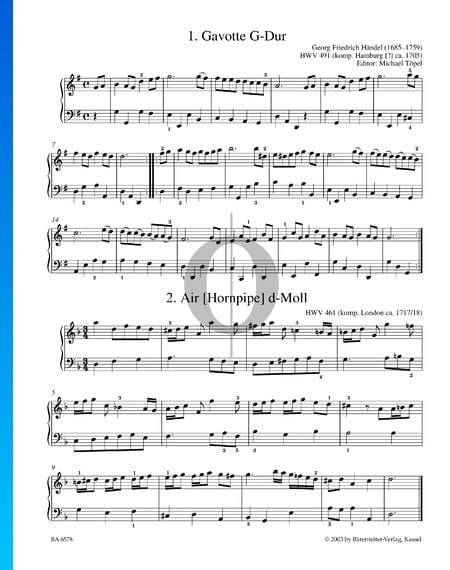 Aire en re menor (hornpipe), HWV 461