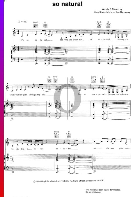 So Natural Sheet Music
